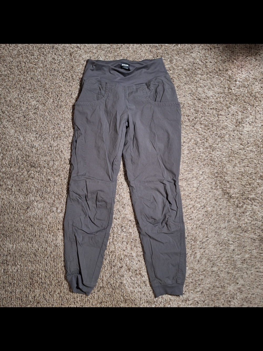 prAna Kanab Organic Cotton Grey Hiking Joggers Cargo Pants XS Gorpcore